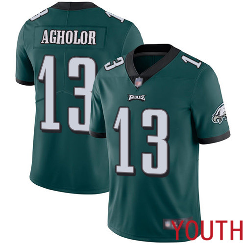 Youth Philadelphia Eagles #13 Nelson Agholor Midnight Green Team Color Vapor Untouchable NFL Jersey Limited 100th->youth nfl jersey->Youth Jersey